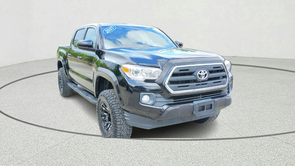 Black 2017 Toyota Tacoma SR5 I4 Double Cab RWD Pickup Truck 4X2 6-Speed Automatic