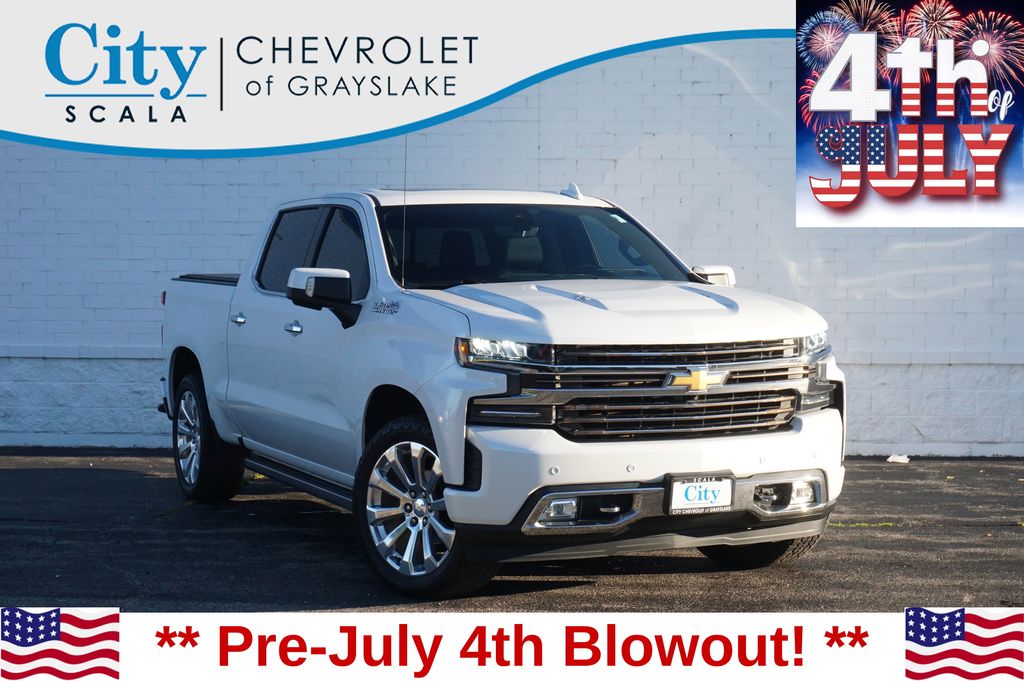 White 2019 Chevrolet Silverado 1500 Pickup Truck Four-Wheel Drive Automatic