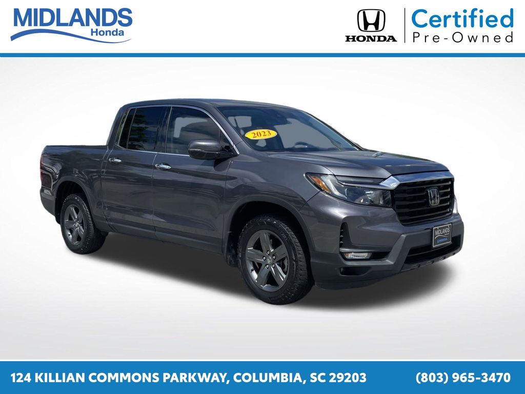 Sonic Gray Pearl 2023 Honda Ridgeline Pickup Truck All-Wheel Drive 9-Speed Automatic