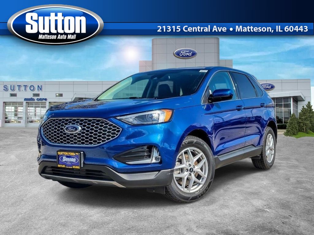 Blue Metallic 2024 Ford Edge SUV / Crossover All-Wheel Drive 8-Speed Automatic