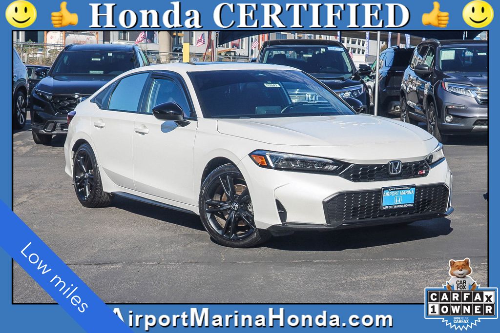 White 2025 Honda Civic Sedan 6-Speed Manual