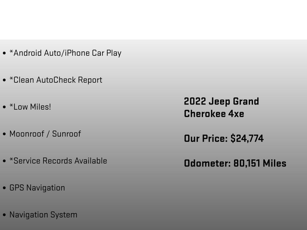 2022 Jeep Grand Cherokee 4xe Gray at South Hills CDJR