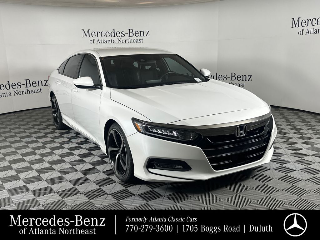 White 2018 Honda Accord Sedan Front-Wheel Drive Continuously Variable Transmission