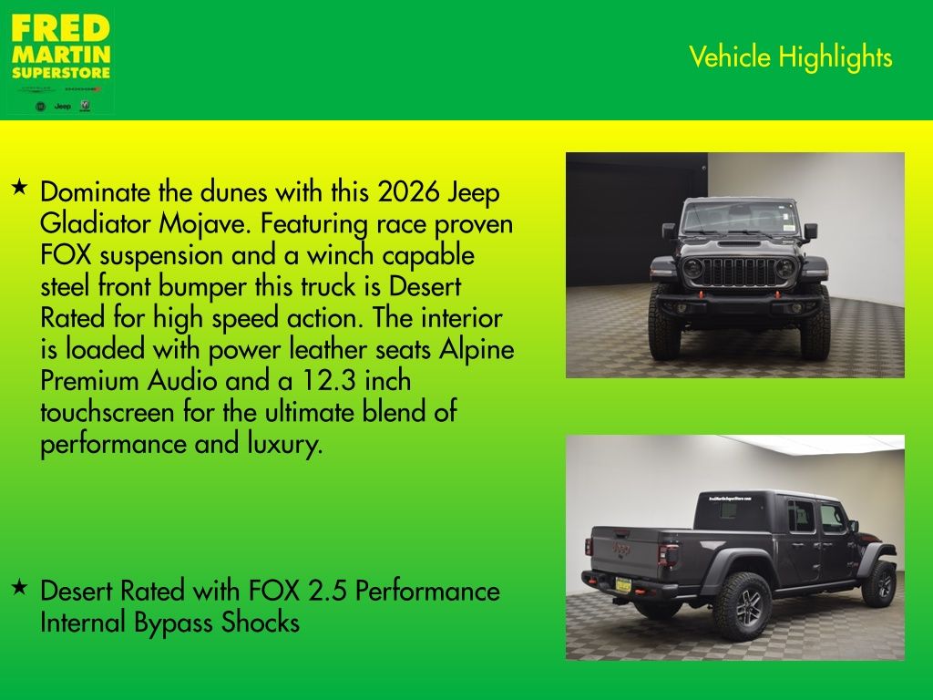 new 2026 Jeep Gladiator car, priced at $50,888