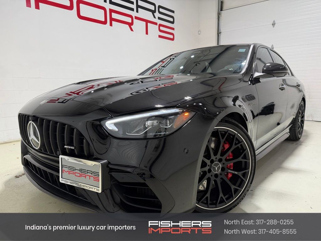Black 2024 Mercedes-Benz C-Class AMG C 63 S E Performance AWD Sedan All-Wheel Drive 9-Speed Automatic