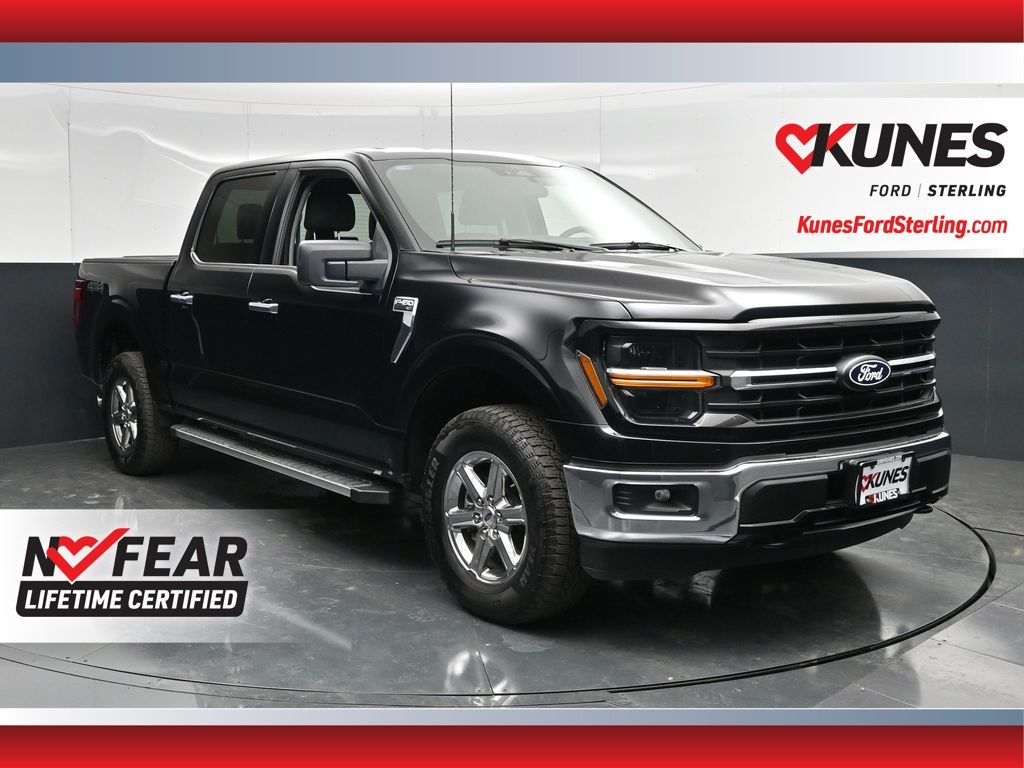 Black Metallic 2025 Ford F-150 XLT SuperCrew 4WD Pickup Truck Four-Wheel Drive Automatic