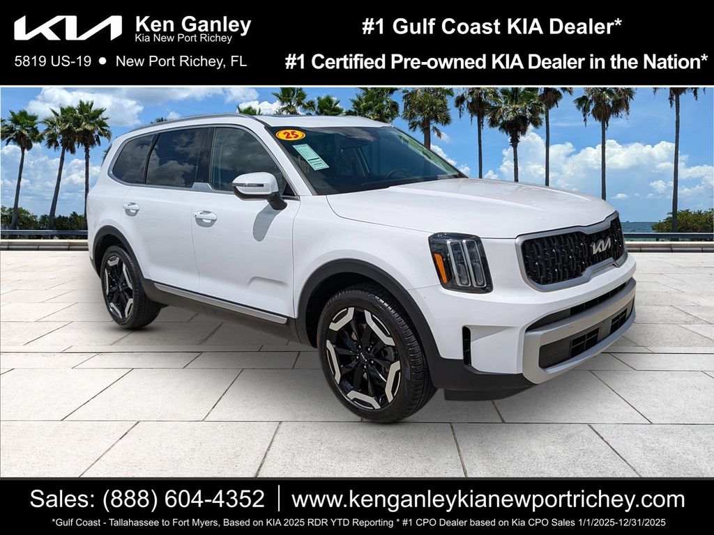 Glacial White Pearl 2025 Kia Telluride EX FWD SUV / Crossover Front-Wheel Drive 8-Speed Automatic
