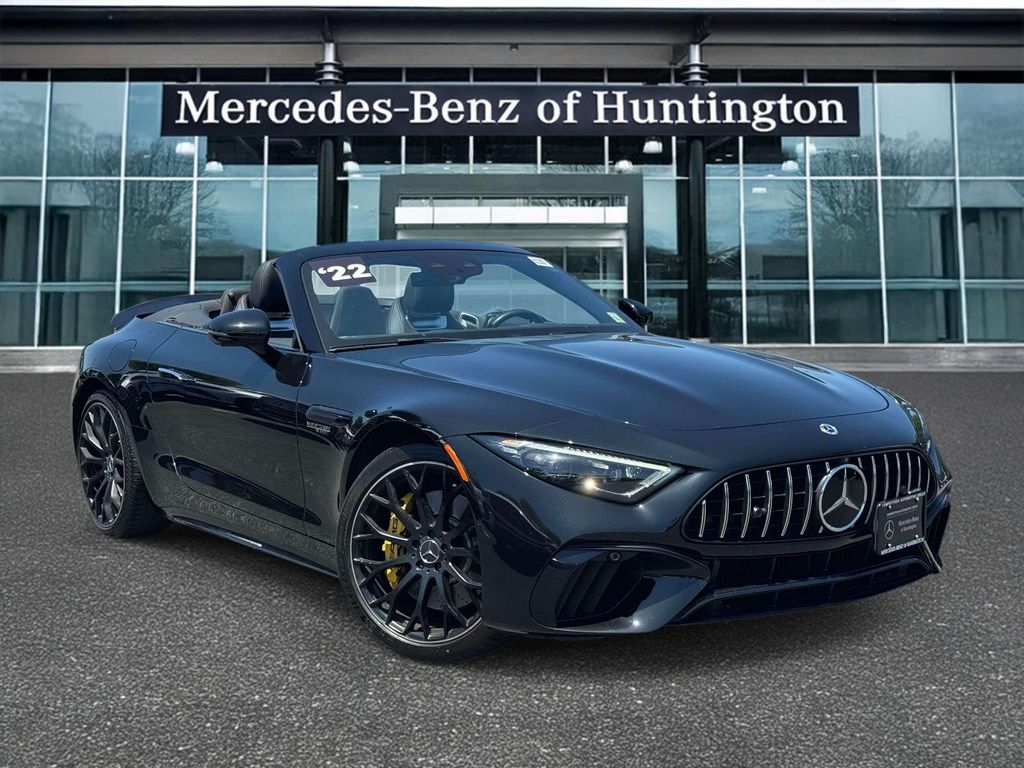 Obsidian Black Metallic 2022 Mercedes-Benz SL-Class Convertible All-Wheel Drive 9-Speed Automatic