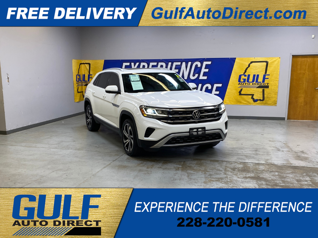 Pure White 2020 Volkswagen Atlas Cross Sport SUV / Crossover All-Wheel Drive 8-Speed Automatic