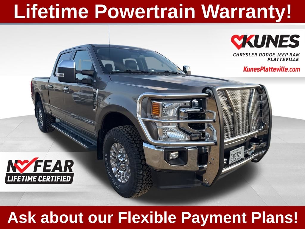 Stone Gray Metallic 2021 Ford F-250 Super Duty Lariat Crew Cab 4WD Pickup Truck Four-Wheel Drive Automatic