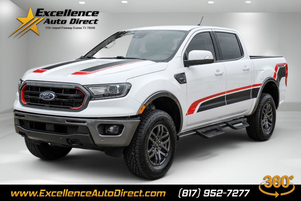 Oxford White 2021 Ford Ranger Lariat SuperCrew 4WD Pickup Truck Four-Wheel Drive Automatic