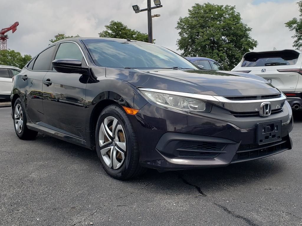Red (Burgundy Night Pearl) 2016 Honda Civic Sedan Front-Wheel Drive Continuously Variable Transmission