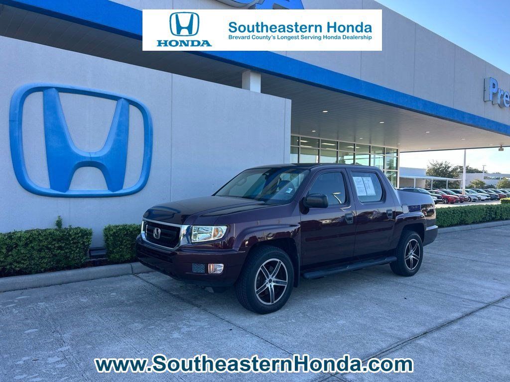 Red 2009 Honda Ridgeline Pickup Truck Four-Wheel Drive 5-Speed Automatic