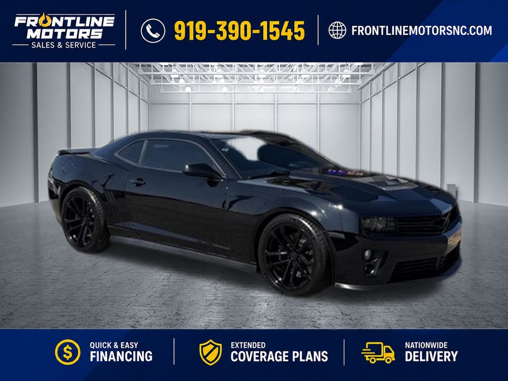 Black 2012 Chevrolet Camaro Coupe Rear-Wheel Drive 6-Speed Manual