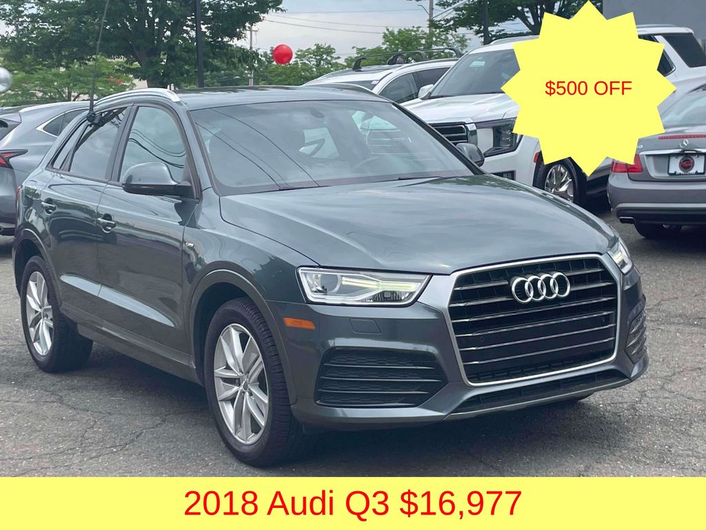 Gray 2018 Audi Q3 SUV / Crossover Front-Wheel Drive 6-Speed Automatic