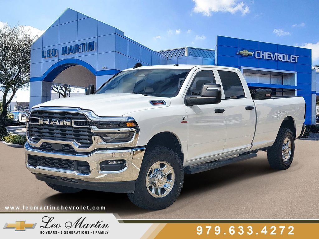 Bright White Clearcoat 2025 RAM 2500 Tradesman Crew Cab LB 4WD Pickup Truck Four-Wheel Drive 8-Speed Automatic