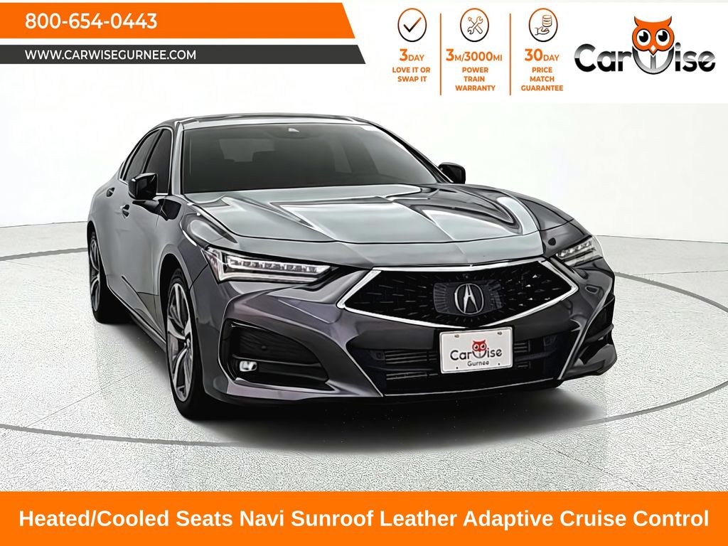 Gray (Modern Steel Metallic) 2021 Acura TLX Sedan Front-Wheel Drive Automatic