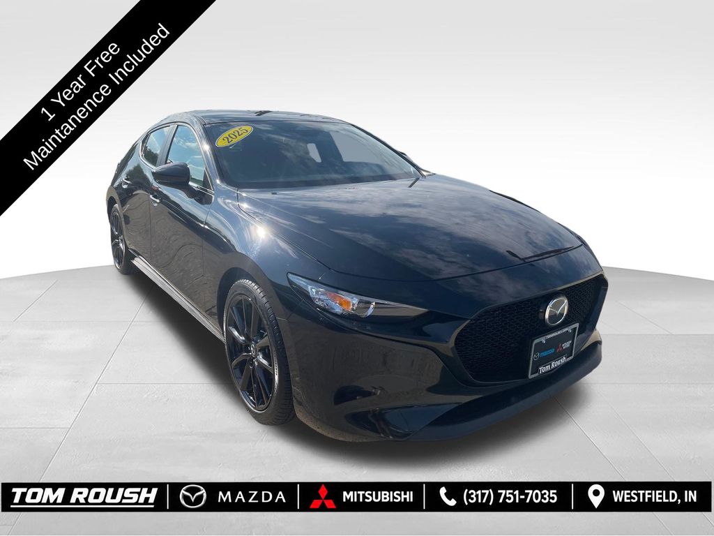 Jet Black Mica 2025 Mazda MAZDA3 Hatchback Front-Wheel Drive 6-Speed Automatic