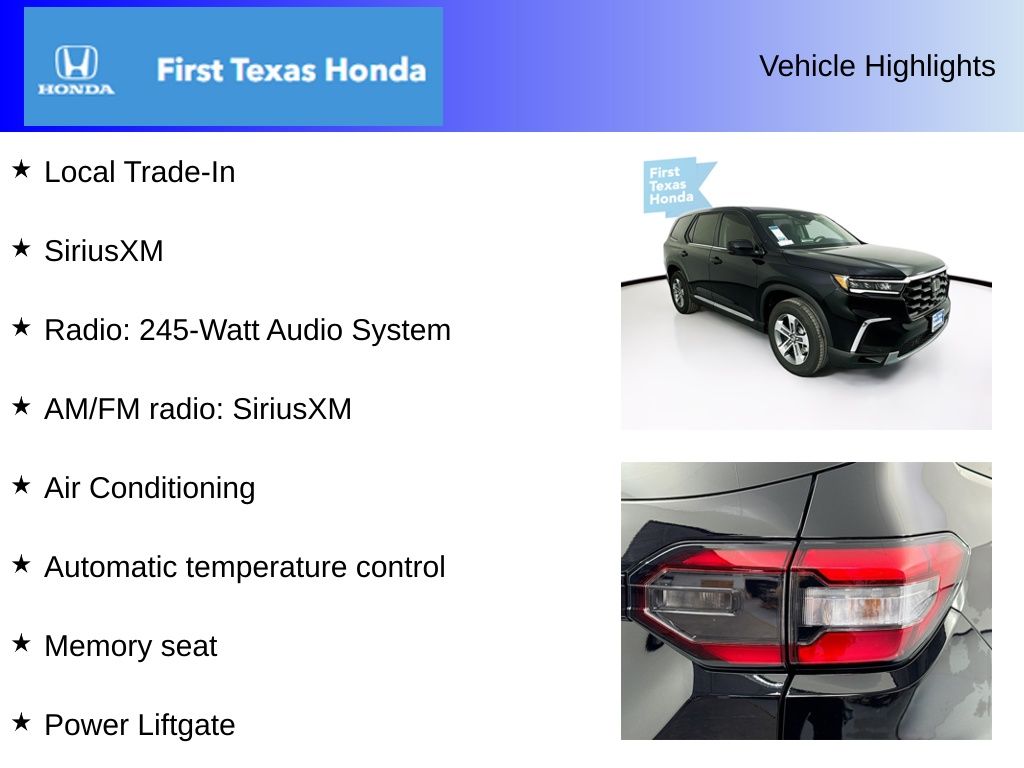 Used Car 2025 Honda Pilot  Utility Ex-l All Wheel Drive For Sale Under $50,000 In Austin, Texas