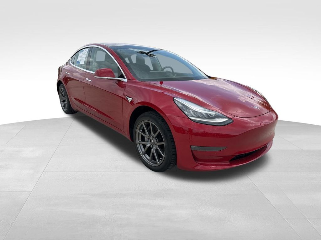 2018 Red Multi-Coat Tesla Model 3 Long Range AWD Sedan