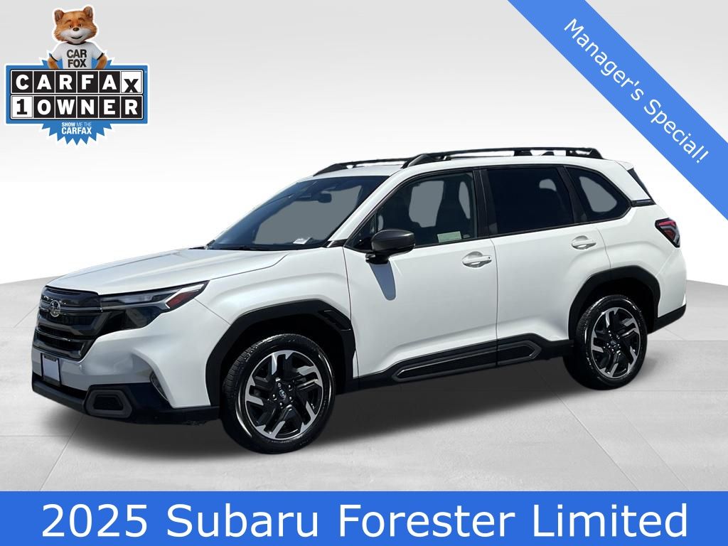 Crystal White Pearl 2025 Subaru Forester Limited Crossover AWD SUV / Crossover All-Wheel Drive Continuously Variable Transmission