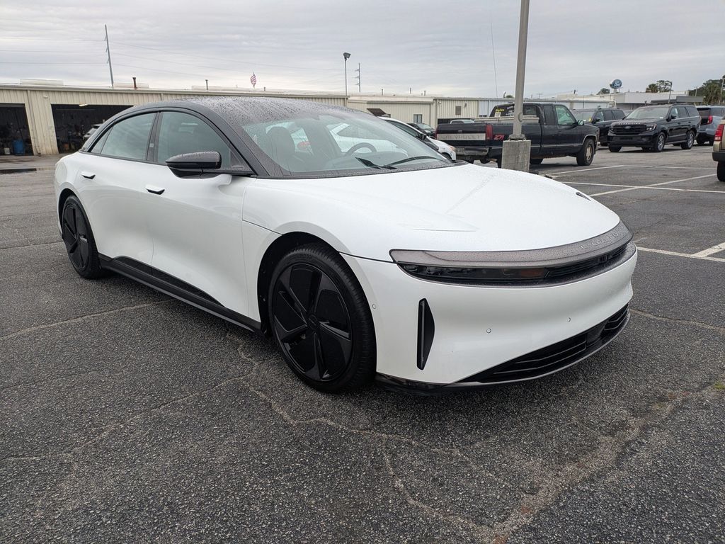 Stellar White Metallic 2023 Lucid Air Touring AWD Sedan All-Wheel Drive 1-Speed Automatic