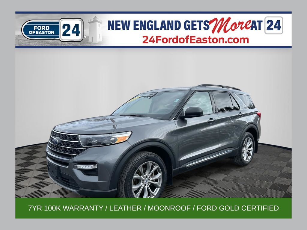 Carbonized Gray Metallic 2022 Ford Explorer XLT AWD SUV / Crossover All-Wheel Drive Automatic