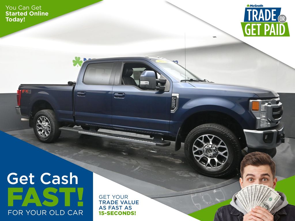 Blue 2020 Ford F-250 Super Duty Pickup Truck Four-Wheel Drive 6-Speed Automatic