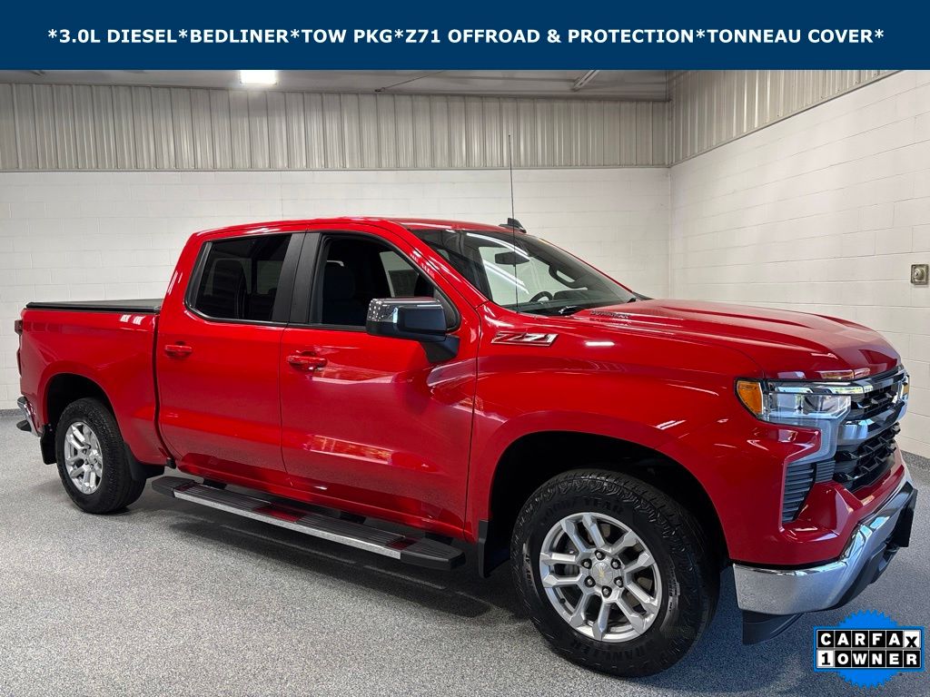 Red Hot 2023 Chevrolet Silverado 1500 LT Crew Cab 4WD Pickup Truck Four-Wheel Drive Automatic