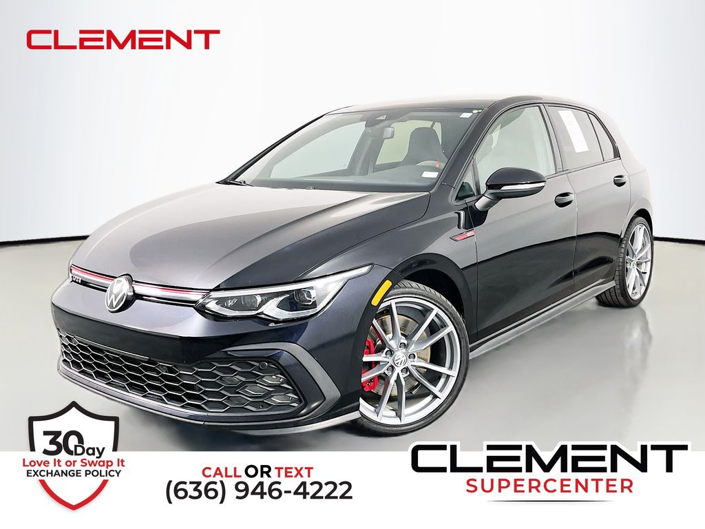 Deep Black Pearl 2022 Volkswagen Golf GTI Hatchback Front-Wheel Drive 7-Speed Dual Clutch