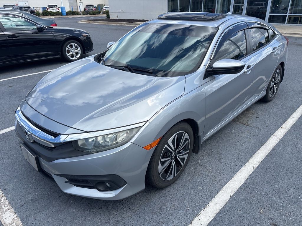 Lunar Silver Metallic 2016 Honda Civic EX-T Sedan Front-Wheel Drive Continuously Variable Transmission