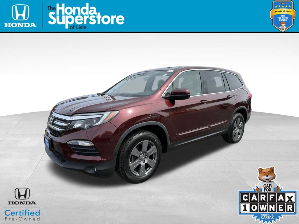 Red (Deep Scarlet Pearl) 2018 Honda Pilot EX-L AWD SUV / Crossover All-Wheel Drive 6-Speed Automatic