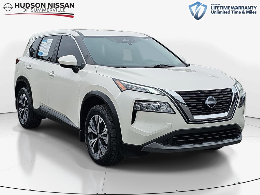 Pearl White Tricoat 2023 Nissan Rogue SUV / Crossover Front-Wheel Drive Continuously Variable Transmission