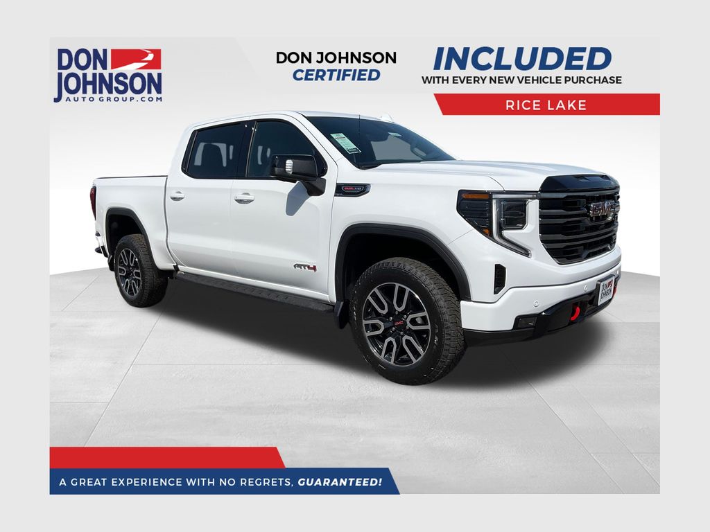 Summit White 2026 GMC Sierra 1500 AT4 Crew Cab 4WD Pickup Truck Four-Wheel Drive Automatic