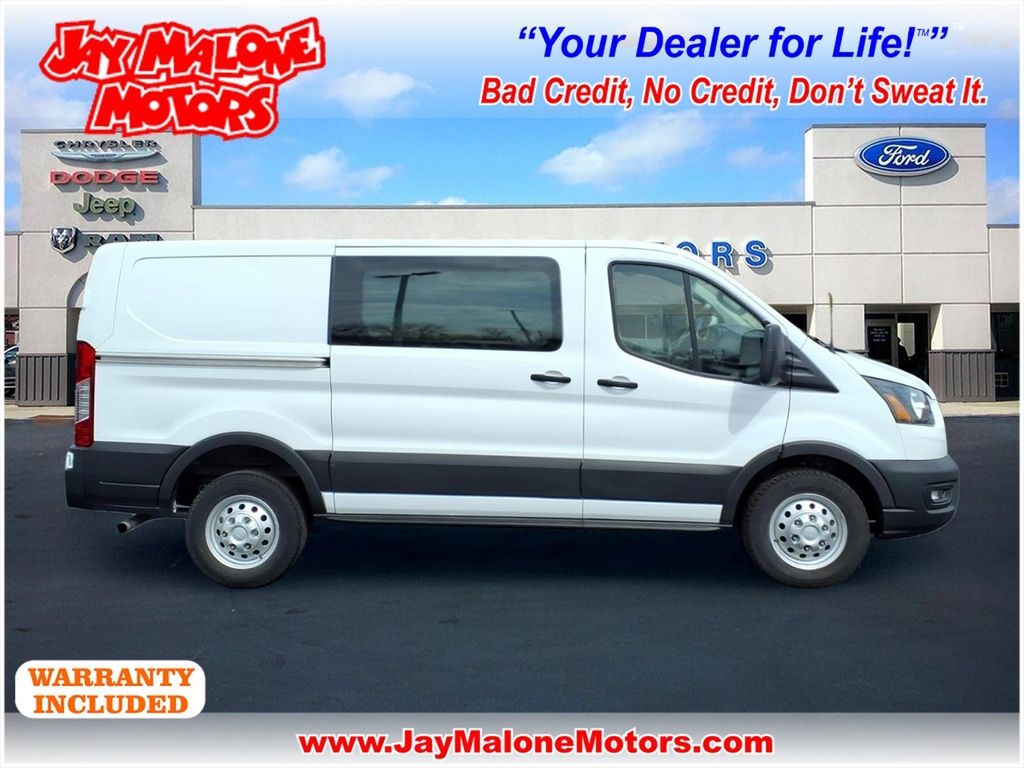 White 2024 Ford Transit Cargo 250 Low Roof AWD Van All-Wheel Drive Automatic