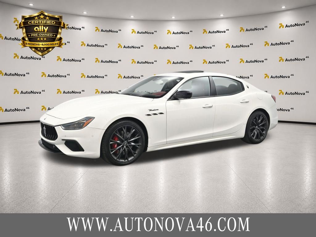 White 2022 Maserati Ghibli Sedan Rear-Wheel Drive 8-Speed Automatic