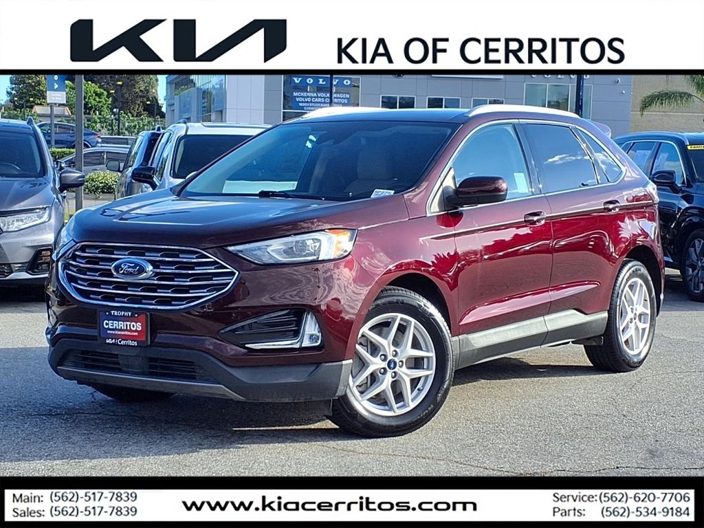 Red (Burgundy Velvet Metallic Tinted Clearcoat) 2021 Ford Edge SEL FWD SUV / Crossover Front-Wheel Drive 8-Speed Automatic
