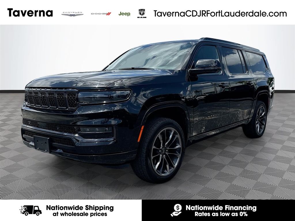 Diamond Black Crystal Pearlcoat 2024 Jeep Grand Wagoneer L Obsidian 4WD SUV / Crossover Four-Wheel Drive 8-Speed Automatic