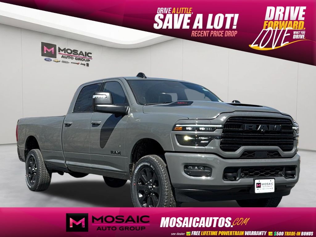 Ceramic Gray Clearcoat 2026 RAM 3500 Laramie Crew Cab LB 4WD Pickup Truck Four-Wheel Drive 8-Speed Automatic