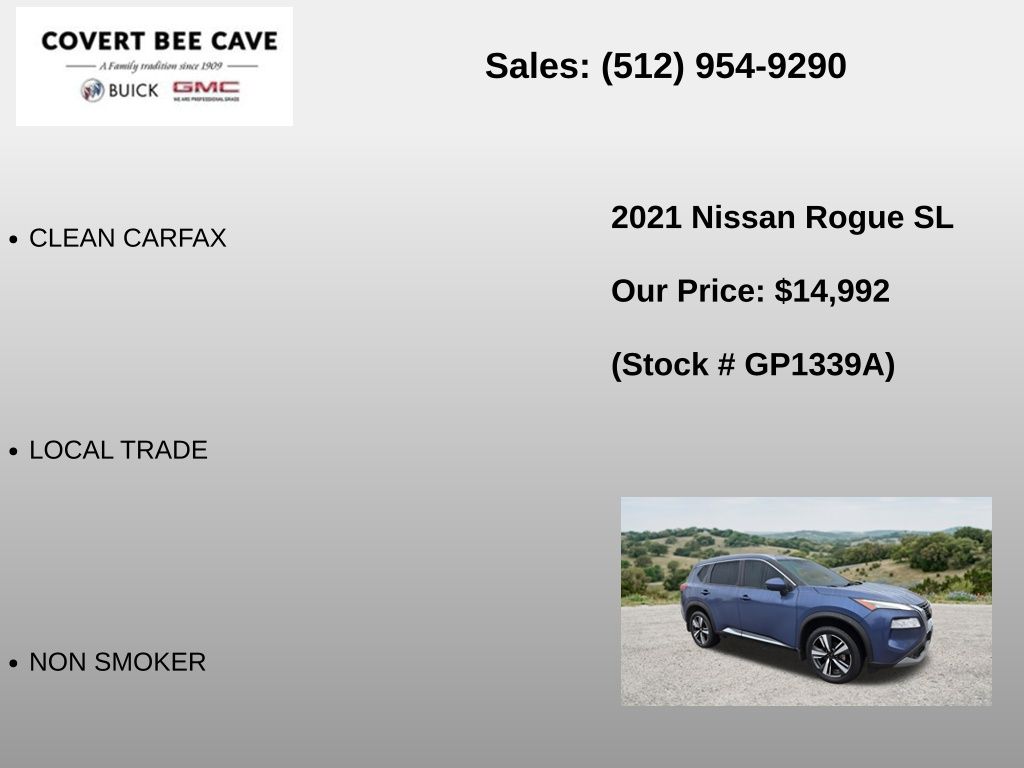 Used Car 2021 Nissan Rogue  Sl For Sale Under $15,000 In Austin, Texas