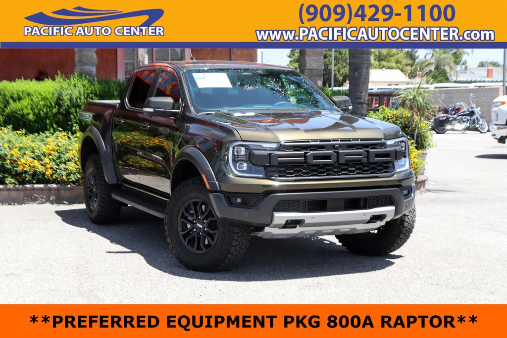 Shelter Green Metallic 2025 Ford Ranger Raptor SuperCrew 4WD Pickup Truck Four-Wheel Drive Automatic