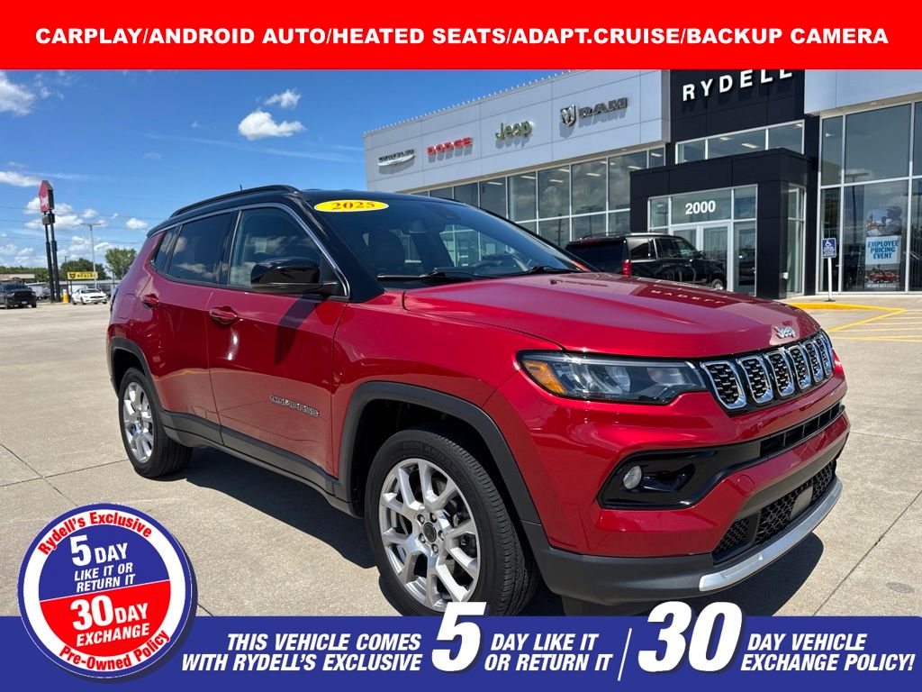 Red Hot Pearlcoat 2025 Jeep Compass Limited 4WD SUV / Crossover Four-Wheel Drive 8-Speed Automatic