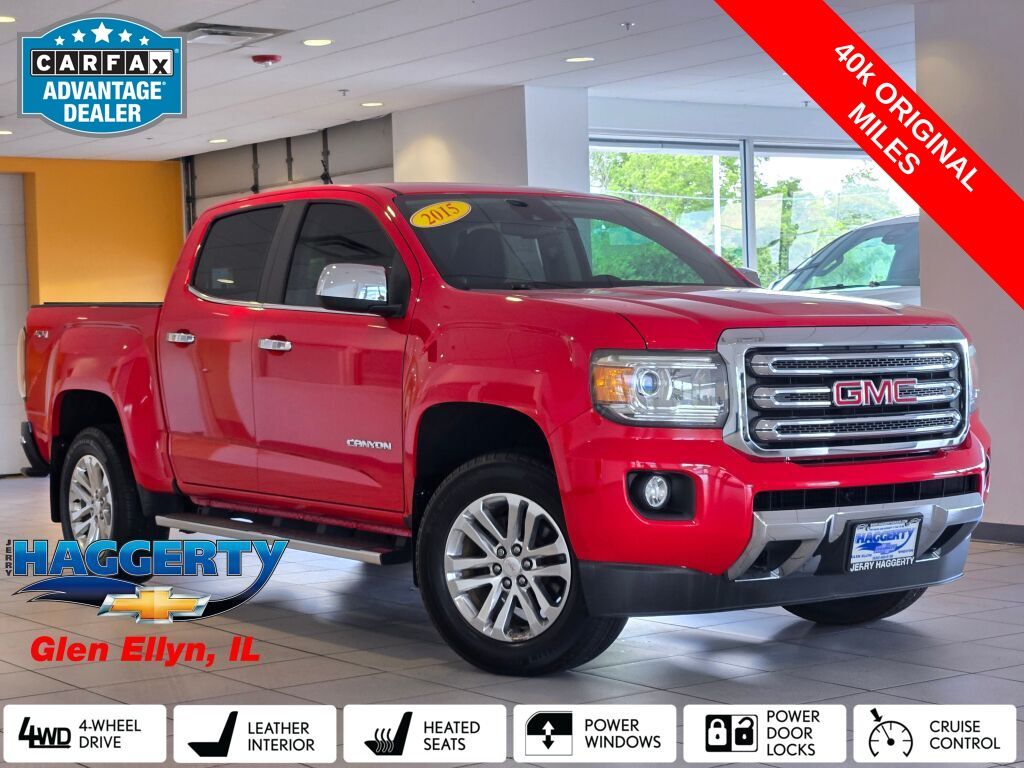 Cardinal Red 2015 GMC Canyon SLT Crew Cab 4WD Pickup Truck Four-Wheel Drive 6-Speed Automatic