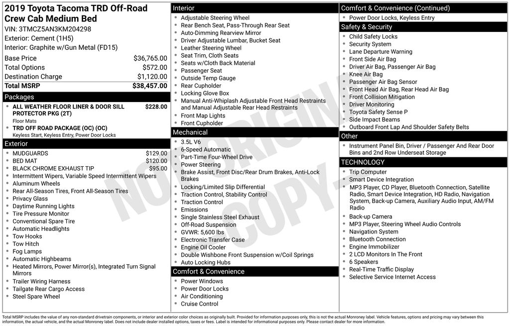 Used 2019 Toyota Tacoma Truck