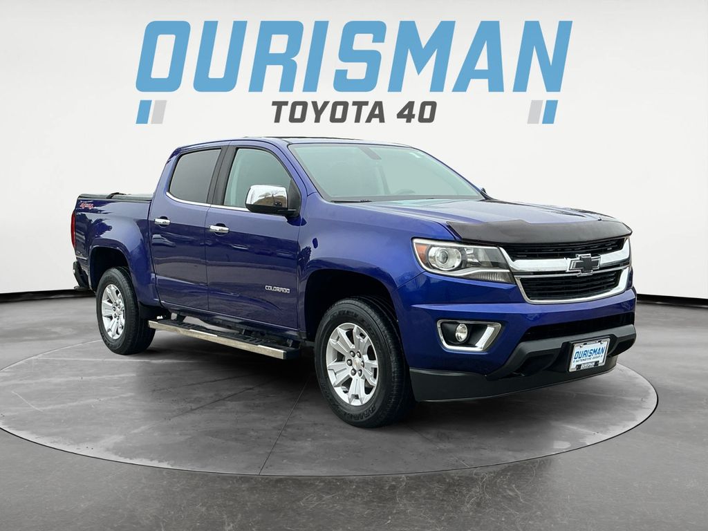 Laser Blue Metallic 2017 Chevrolet Colorado LT Crew Cab 4WD Pickup Truck Four-Wheel Drive 8-Speed Automatic
