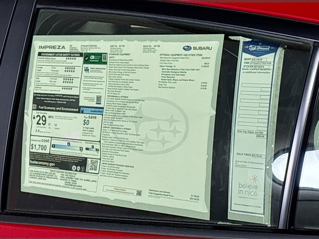 2026 Subaru Impreza Sport