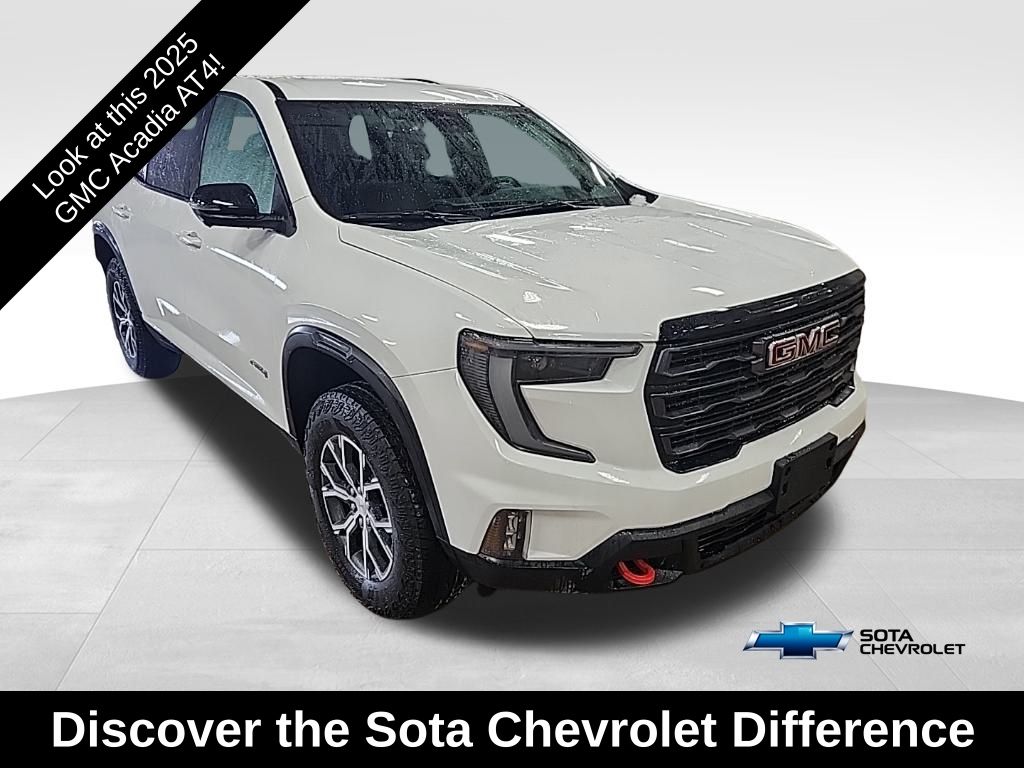 Summit White 2025 GMC Acadia AT4 AWD SUV / Crossover Four-Wheel Drive 8-Speed Automatic
