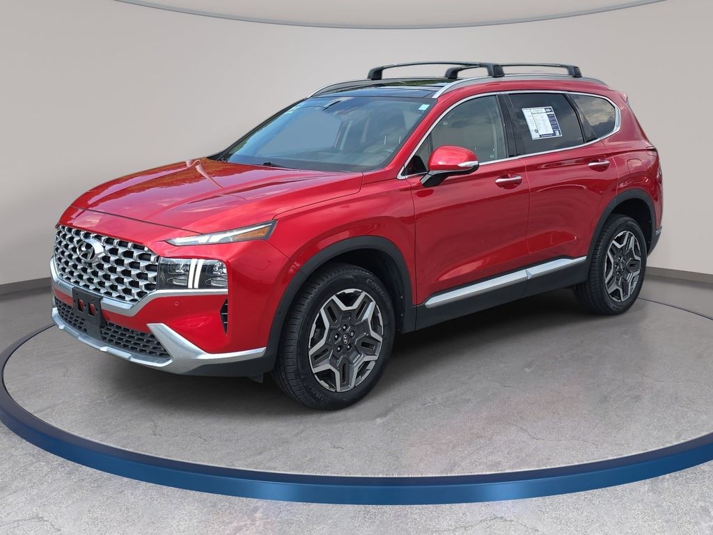 Calypso Red 2021 Hyundai Santa Fe SUV / Crossover All-Wheel Drive Automatic