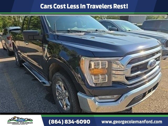Blue Metallic 2023 Ford F-150 Pickup Truck Four-Wheel Drive Automatic