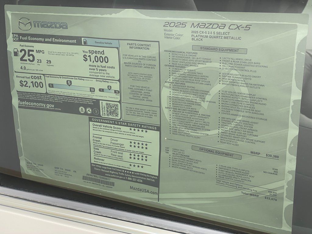 New 2025 Silver Mazda 2.5 S Select Package image 17